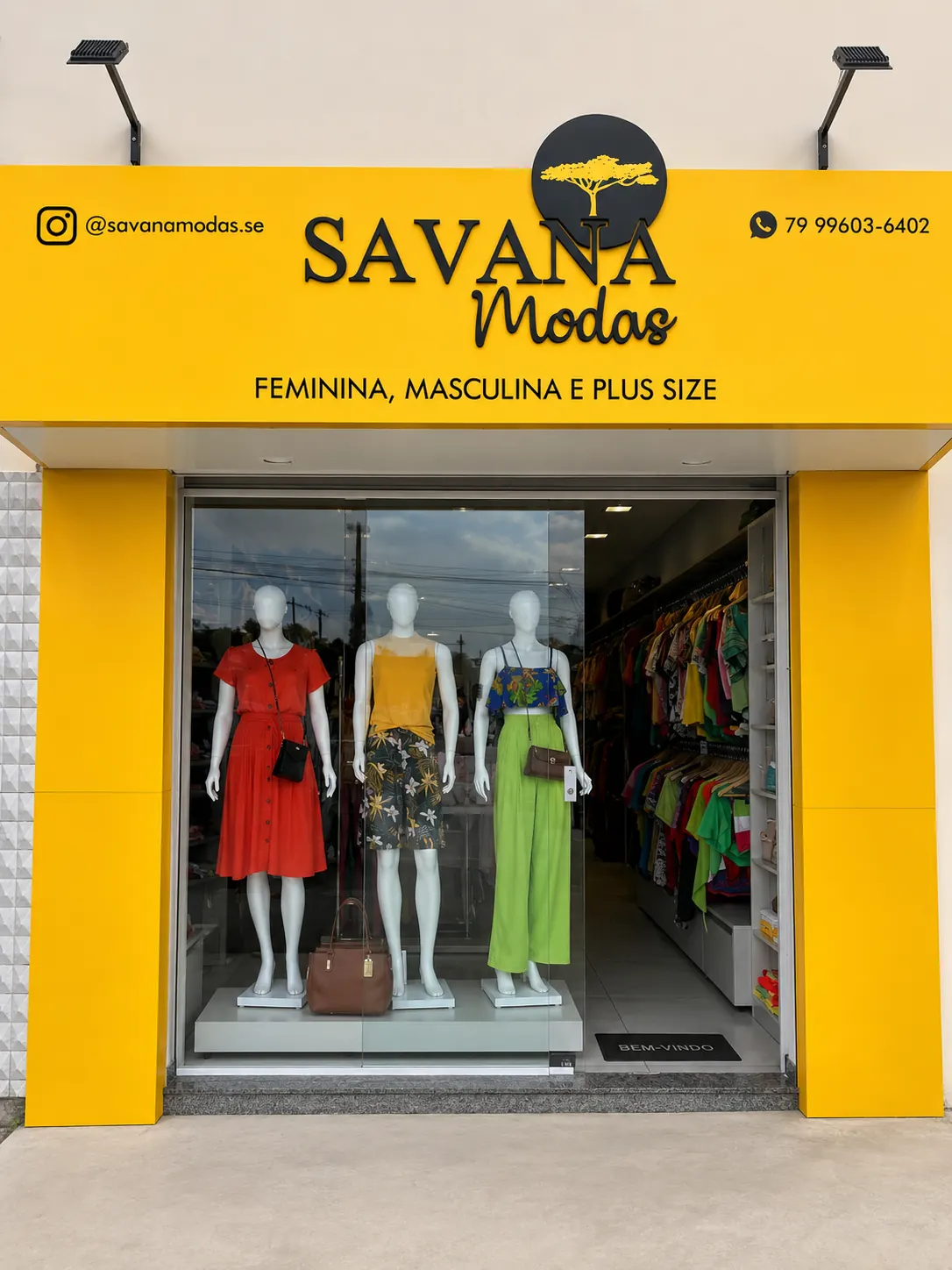 Fachada da Savana Modas na Av. Gen. Antônio Sebastião Basílio Pirro, 733 — Centro de Barra dos Coqueiros